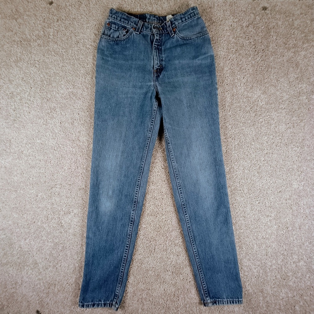 Vintage Levi's 512 Slim Fit Tapered Leg Jeans Womens 9 JR Medium Wash USA Made